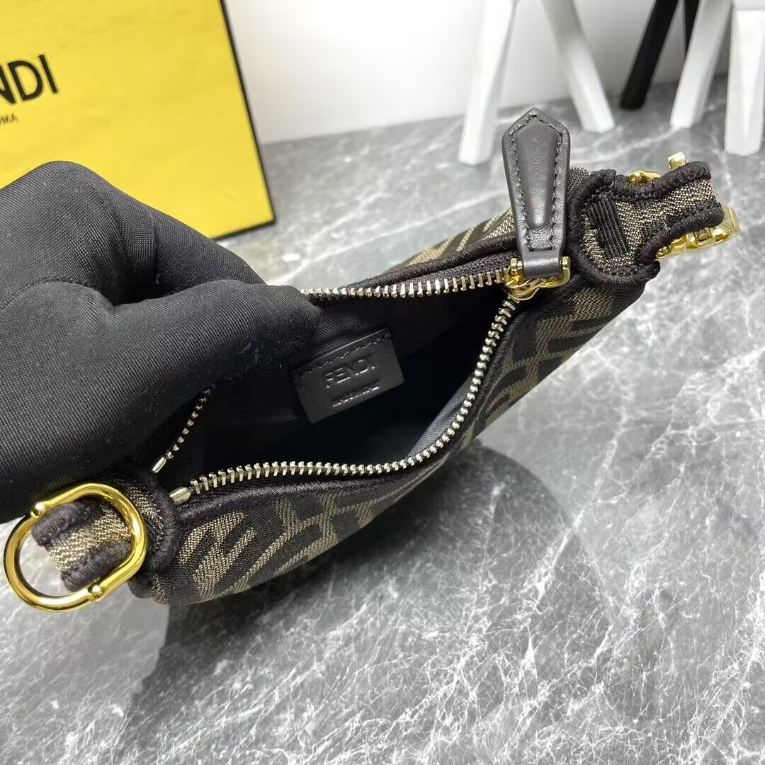 F**di nano F**digraphy hobo bag 14x5x16.5cm