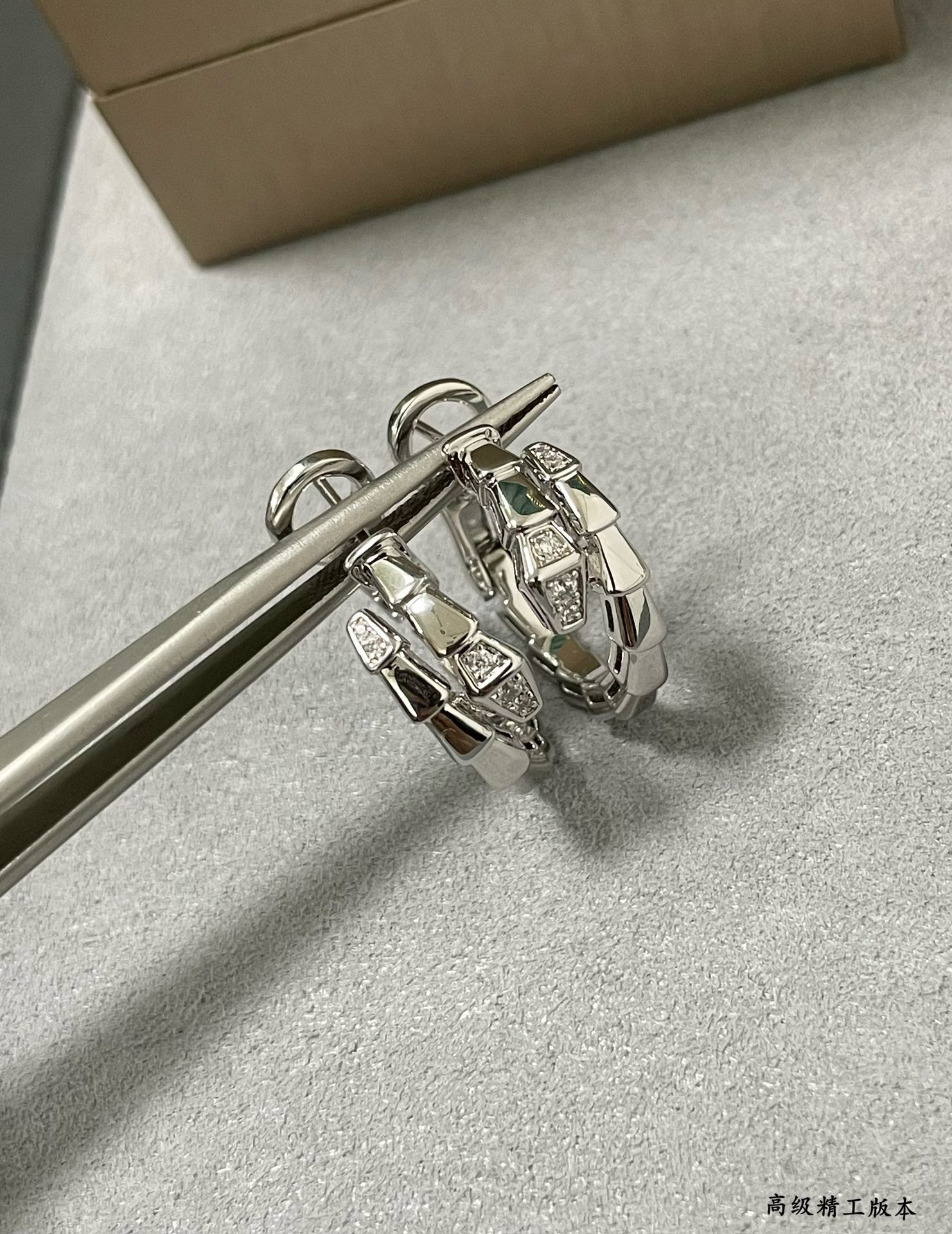 B*l*ai head and tail drill snake earrings