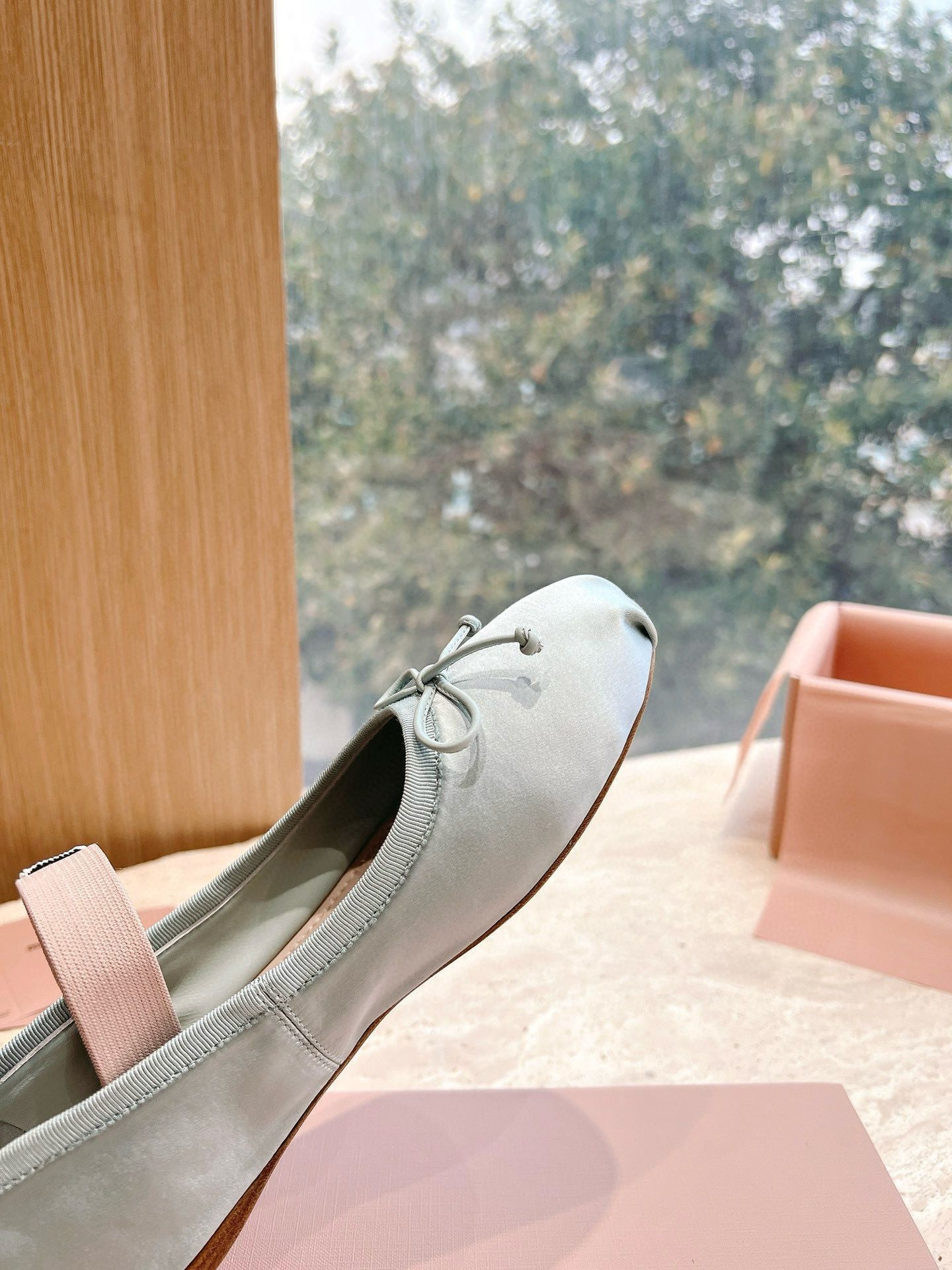 UA Miu Miu Satin Ballerinas