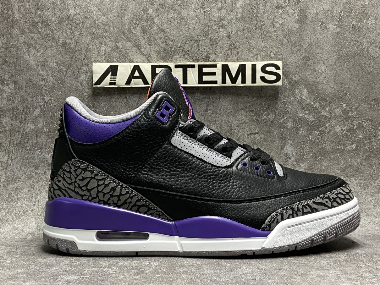 Air Jordan 3 Retro Black Court Purple