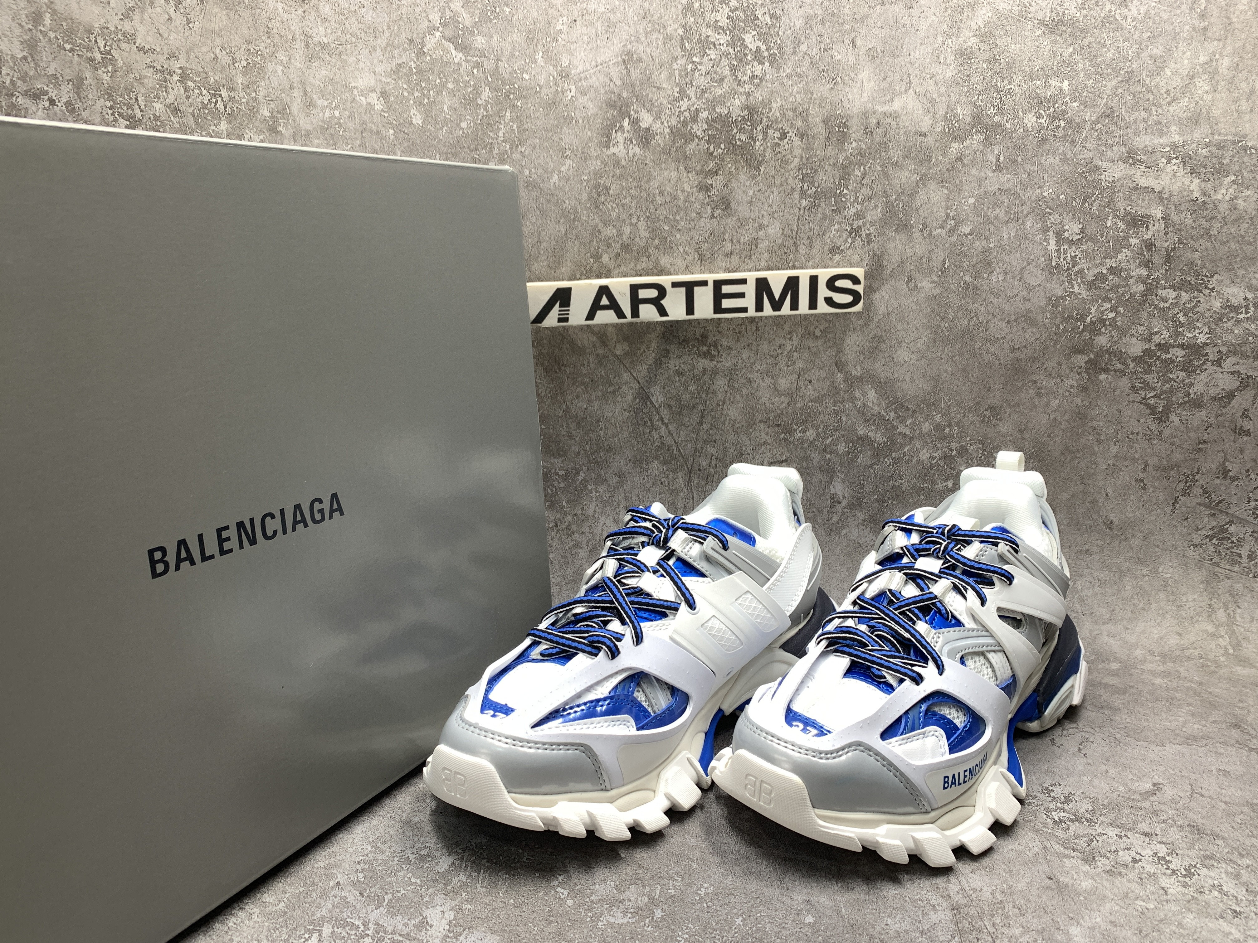 Balenciga Track White Blue