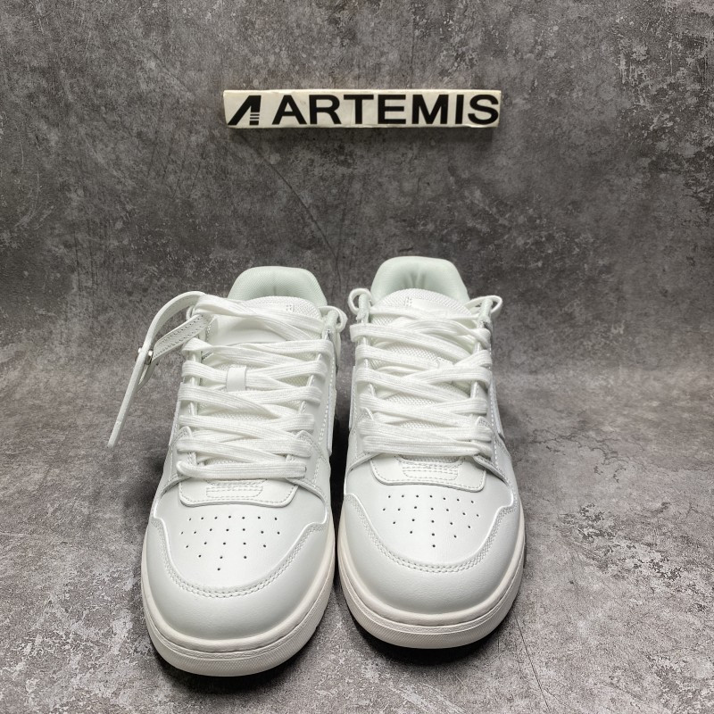 OFF-WHITE Out Of Office OOO Low Tops Triple White