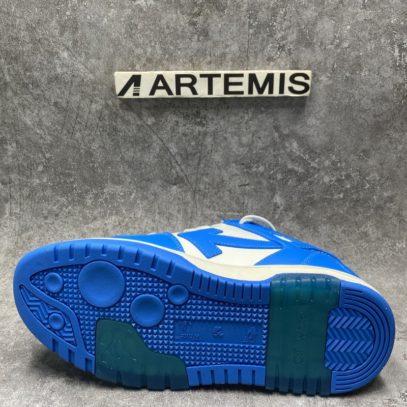 OFF-WHITE Out Of Office OOO Low Tops White Blue