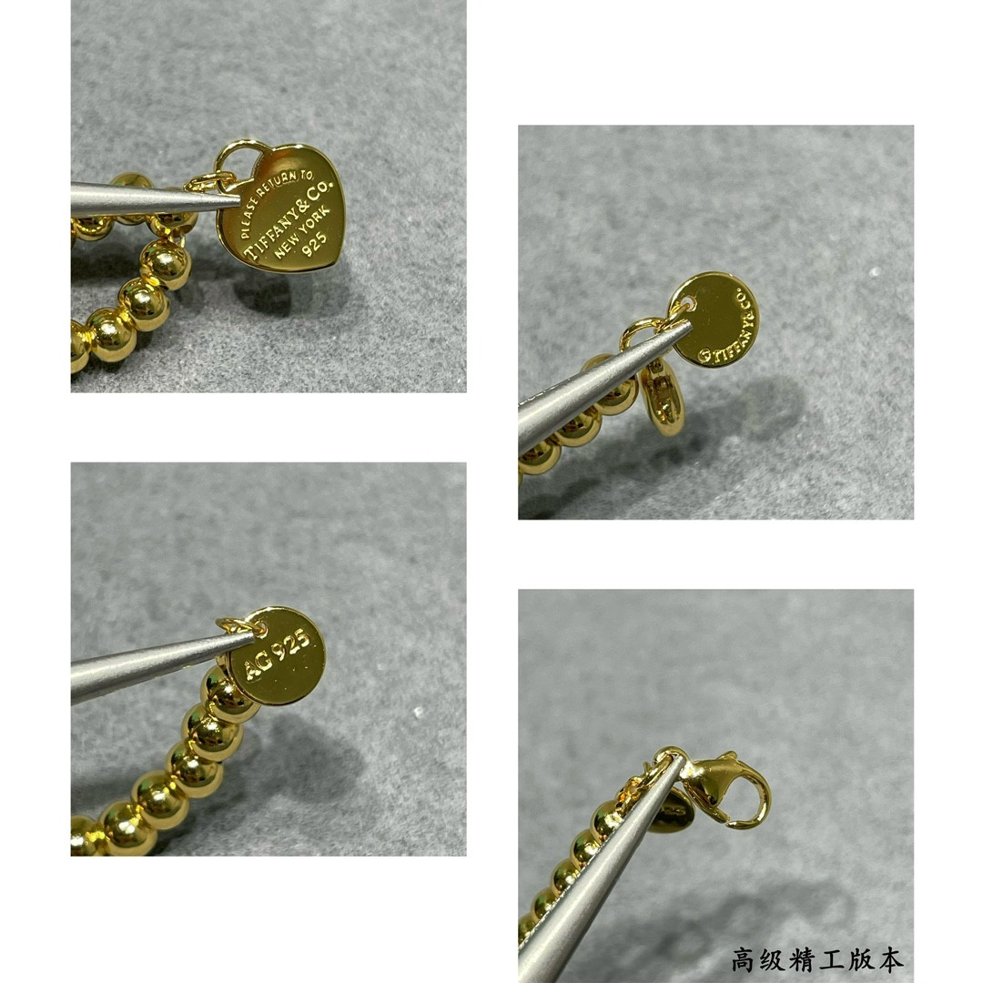 t*f*ny & co. beads & He**ts bracelet ag925