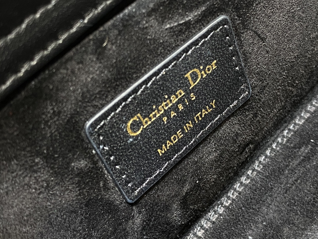 D*or medium lady d-joy bag black with butterfly studs