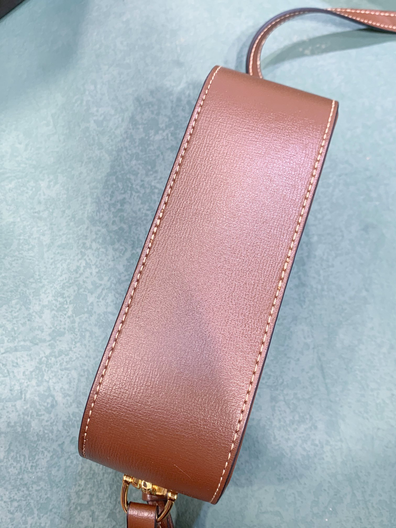 G*u*i horsebit 1955 small shoulder bag brown 7.9"w x 5.1"h x 2.4"d