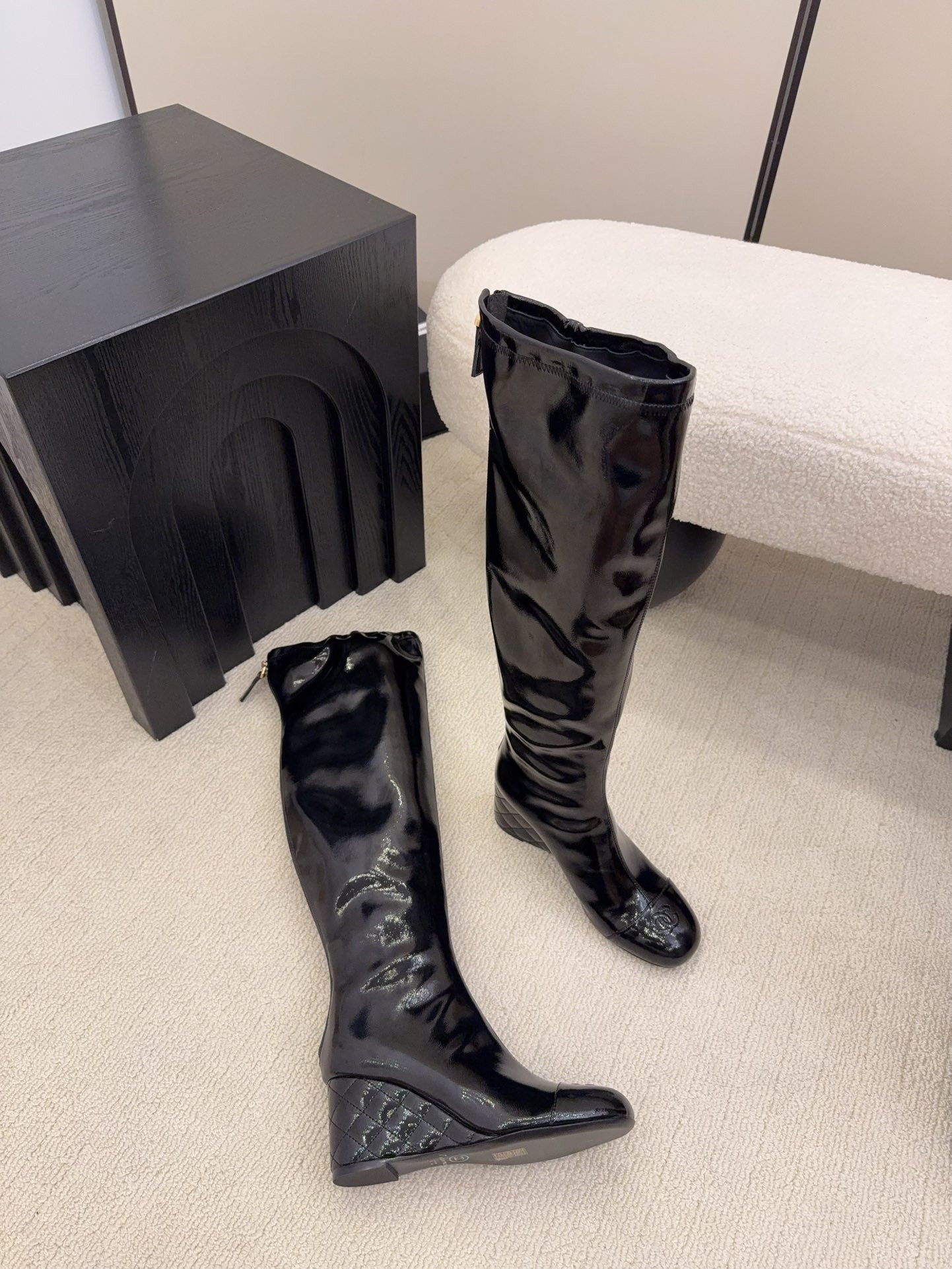 ua Ch*el high boots 7cm heel